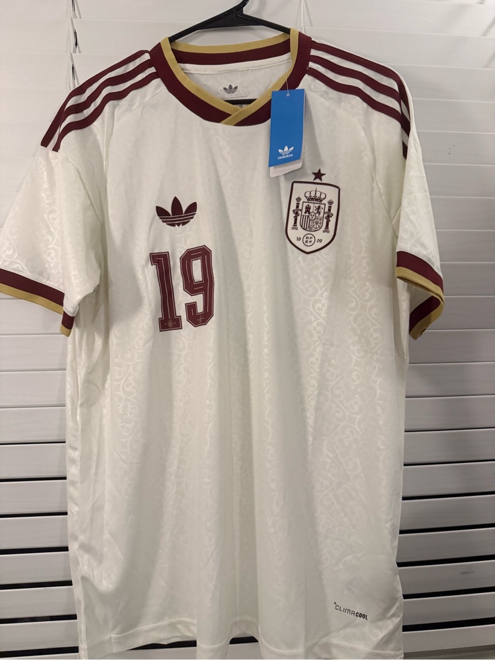 Lamine Yamal #19 Spain 2026 White Away Soccer Jersey Men's Large New
